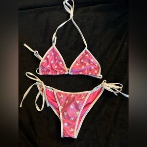 Baby pink heart bikini